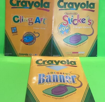 PAQUETE DE 3 BANNERS CRAYOLA SELLADA-PEGATINAS ARTÍSTICAS ADHESIVAS Foto 1 de 4