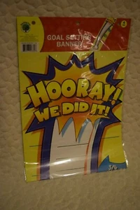 New Hooray! We Did It! Four Foot Goal Setting Banner - Picture 1 of 2