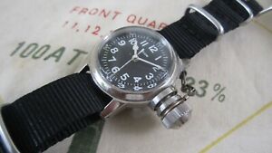  WW2 ELGIN A-11 USN BUSHIPS MILITARY WATCH with NEW CANTEEN CASE