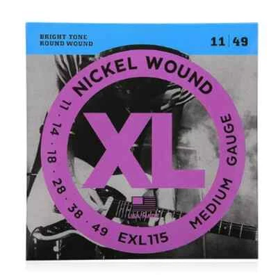 Electric Guitar Strings By D'Addario EXL115, 11-49 Medium Gauge+ 6Guitar Picks