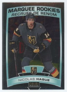2019-20 O-Pee-Chee Platinum Marquee Rookies Nicolas Hague Rookie Vegas Golden - Picture 1 of 2