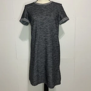 Gilli Stitch Fix Dress Sz Small Gray Knit Stretch Short Sleeve Contrast Trim - Picture 1 of 5