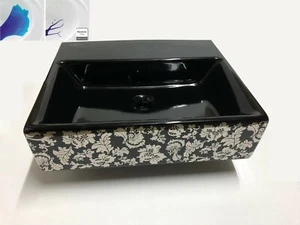 Memento 50 Glossy Black/New Glory platino decoración C+ 51335FMF lavabo negro - Imagen 1 de 12