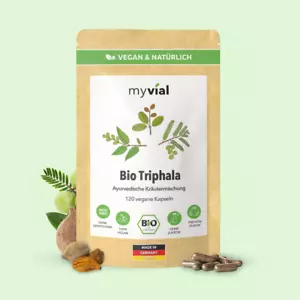 Bio Triphala Kapseln 120 Stück – Hochdosiert – 500 mg pro Kapsel – Vegan - Bild 1 von 8