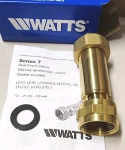 Watts Series 7 Dual Check Valve LF7R 1"x3/4" Lead-Free Brass - New - Picture 1 of 7