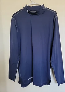 Under Armour T-Shirt Uomo Fitted Navy Manica Lunga Activewear Large - Foto 1 di 4