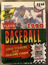 1990 Fleer Cello Pack Greg Maddux Cubs (Top) Sandy Alomar, Jr. Padres (Back)