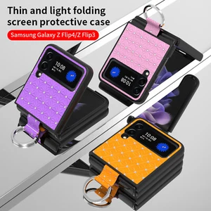 Custodia protettiva ad anello per Samsung Galaxy Z Flip4 Flip3 5G glitter Bling - Foto 1 di 9