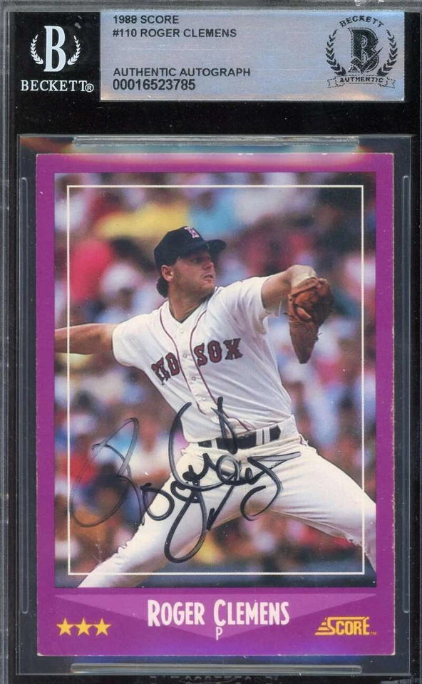 Roger Clemens Beckett BAS Signed 1989 Score Autograph - Image 1 of 2