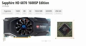 Sapphire HD 6870 1600SP Edition 1GB GDDR5 Graphics Card ✅2x DVI HDMI DP✅ - Picture 1 of 6