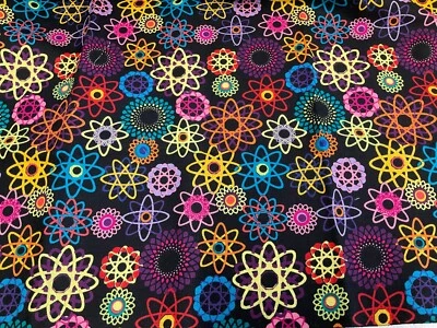 MICHAEL MILLER FABRICS - SPIRO GYRO #C970 - BLACK-- 1/2 YARD - Image 1 of 2