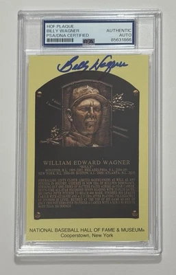 Billy Wagner Autograph Signed Hall Of Fame Plaque Card - PSA/DNA 2 - Image 1 of 2