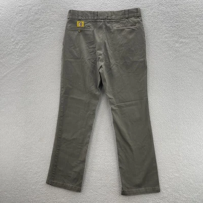 Pantalones Cabeza de Pato De Colección Para Hombres 38X34 Gris Chino Sarga Recta Hechos en EE. UU. Preppy Ivy Foto 1 de 4