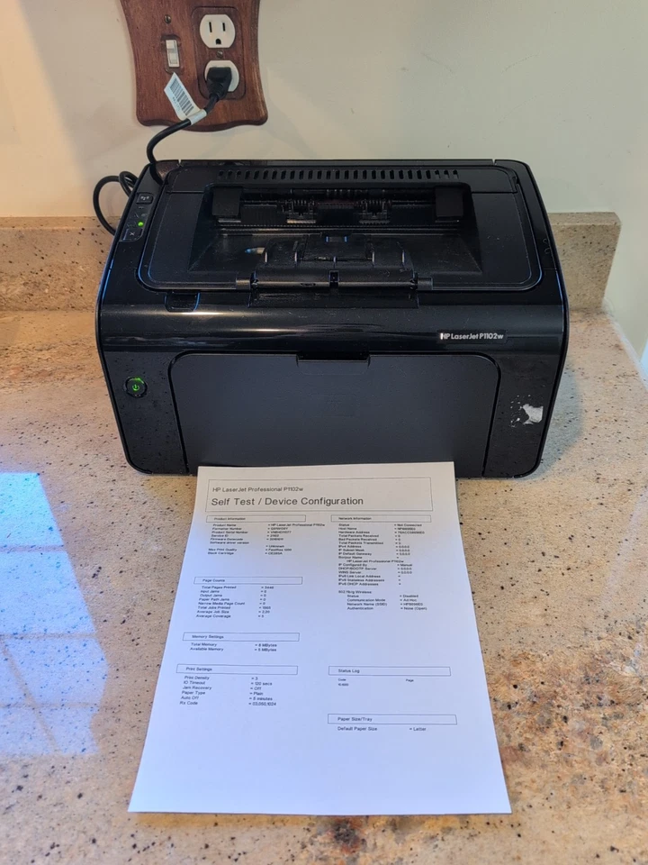 HP LaserJet P1102w Wireless Monochrome Laser Printer w/ 3446Pg Ct & Toner Nice! - Image 1 of 4