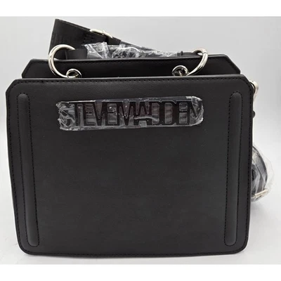 Steve Madden Bevelyn Bolso Bandolera Negro Cartera con Mini Bolsa Foto 1 de 4