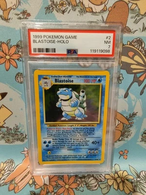 Blastoise Pokemon Base Set Holo 1999 Wizards of The Coast (WOTC) 2/102 PSA 7 - Image 1 of 4