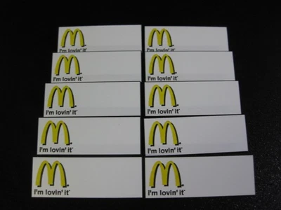 Lot of (10) McDONALD'S * I'M LOVIN' IT *Uniform employee Name badges! WHITE! - Image 1 of 3