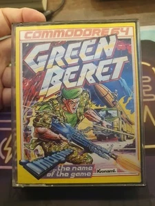 GREEN BERET COMMODORE 64 ORIGINAL GAME ON CASSETTE COLLECTION C64 IMAGE - Picture 1 of 7