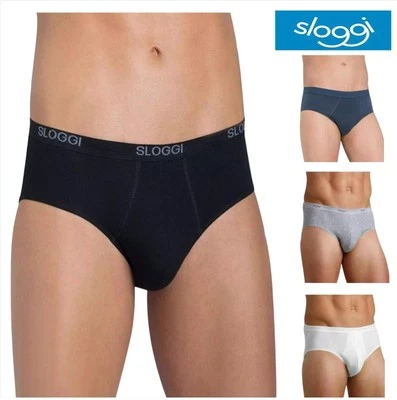 2SLIP UOMO COTONE  SLOGGI BASIC MIDI MUTANDE VITA  MEDIA FIANCO ALTO  TG 3° a 8° - Immagine 1 di 4