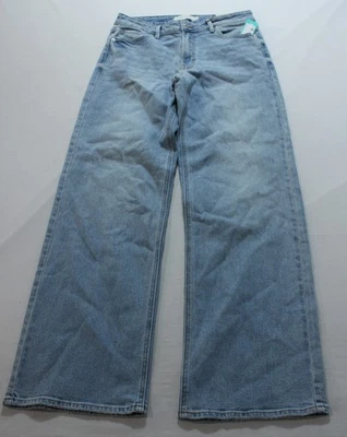 Pantalones de mezclilla para mujer Just USA tiro bajo pierna ancha holgados CL8 talla US:8 NUEVOS CON ETIQUETAS Foto 1 de 4