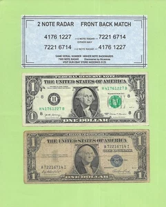 '4176 1227 & 7221 6714' .. FORWARD & BACK  $1 SERIAL  MATCH .. 2017 & 1935E - Picture 1 of 1