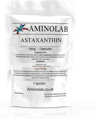 ASTAXANTHIN 15MG CAPSULES - AMINOLAB