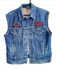 Chaleco Levi Strauss & Co. Denim Vintage Motocicleta Club - Imagen 1 de 4