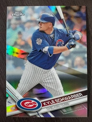 2017 Topps Chrome Kyle Schwarber Refractor #17 Chicago Cubs - Image 1 of 2