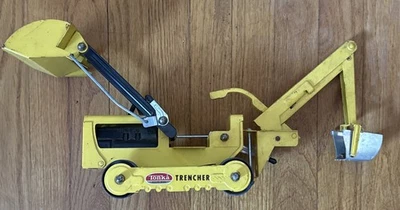 Vintage Pressed Steel Tonka Trencher Backhoe Front Loader BullDozer 810659 - Image 1 of 4