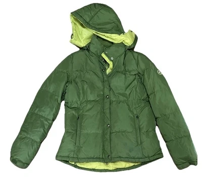 American Eagle Size M Green Duck Down Insulated Removable Hooded Puffer Coat - Image 1 of 4