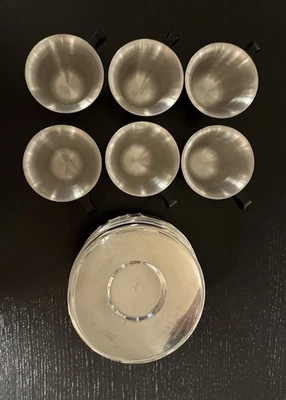 Juego de 6 tazas y platillos de café espresso vintage IKEA Foto 1 de 4