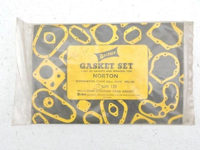 NOS Norton Gasket Set GN135 Dominator Twin 500cc OHV W4972 - Image 1 of 4