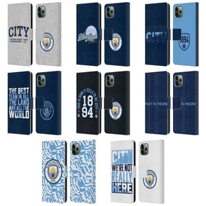 MAN CITY FC GRAPHIQUES ÉTUI COQUE DE LIVRE EN CUIR POUR APPLE iPHONE TÉLÉPHONES - Photo 1 sur 14