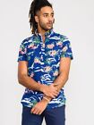 D555 Kingsize Mens Hawaiian Print Shirt Flamingo Short Sleeve 2XL-6XL (101305)
