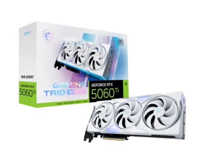 MSI GeForce RTX 5060 Ti 8G GAMING TRIO OC WHITE GDDR7 Graphics card - Image 1 of 4