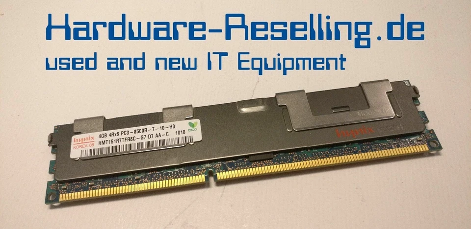 4GB HYNIX DDR3 ECC RDIMM 1333MHz 4Rx8 PC3-8500R HMT151R7TFR8C RAM - Immagine 1 di 1