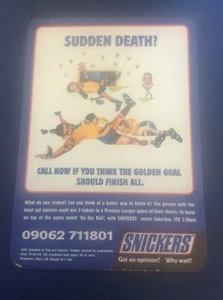 Vintage Beer Mat Advertising Snickers On the Ball Competition Football Soccer - Picture 1 of 2