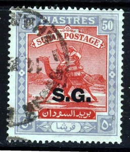 Sudan 1948 Official 50 Piastres Overprint S.G. Carmine & Ultramarine SG O58 Sehr guter Erhaltungszustand - Bild 1 von 2
