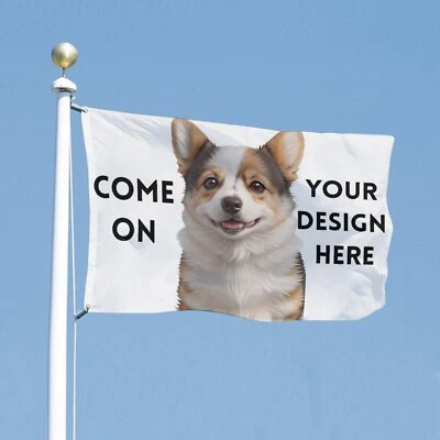 Custom Flag 3x5 Ft Outdoor Personalize Print Your Own Text Photo Logo - Image 1 of 4
