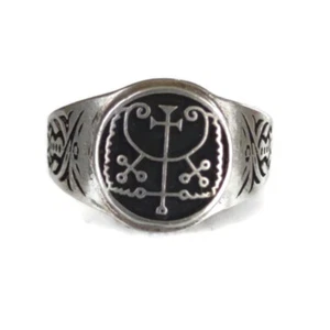 #64 Haures Ring The Lesser Key of Solomon Goetia 72 Demons + Optional pendant - Picture 1 of 10