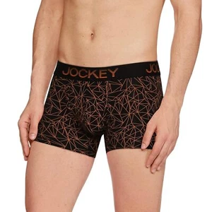 Jockey FP23 Men's Super Combed Cotton Elastane Stretch Printed Trunk with Ultras - Picture 1 of 5