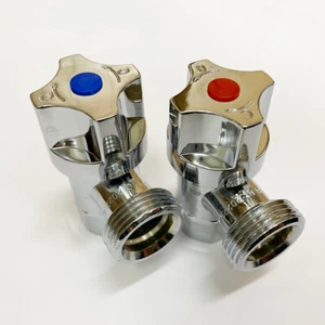 Linkware Laundry Washing Machine Tap Cock 1/4 turn Tap Set Brass Stops T106CD - Picture 1 of 6