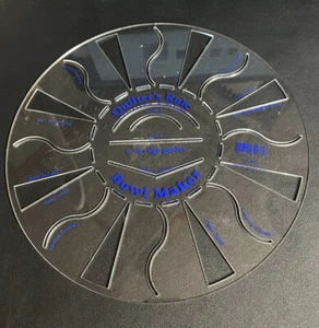 Quilter's Ruler with edge guides, Bowl Maker - Pattern Maker Plastic Template. - Picture 1 of 3