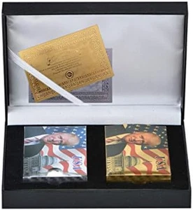Carte da gioco Donald Trump - Carte da gioco placcate oro mazzo d'acqua placcato oro - Foto 1 di 12