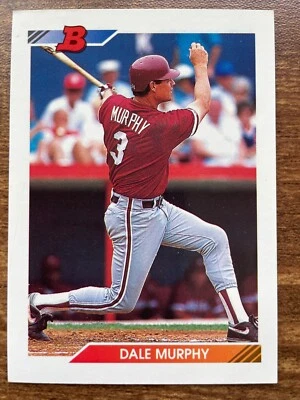 1992 Bowman Baseball Card #684 Dale Murphy Philadelphia Phillies Mint - Image 1 of 2