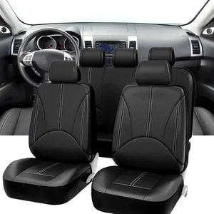 For Toyota Auto Car Seat Cover Full Set Leather 5-Seat Front Rear Protector - Picture 1 of 11