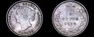 1900 Canada 5 Cent World Silver Coin - Canada - Victoria - Oval O's - Picture 1 of 1