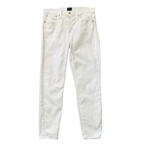 J. Crew Factory Women's Size 31 9in High Rise Skinny White Jeans Style AW383 - Picture 1 of 6