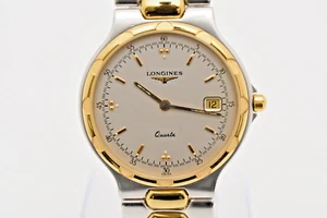 Vintage 1990s LONGINES Conquest L1.614.3 Silver Dial Quartz Men's Watch - Picture 1 of 15