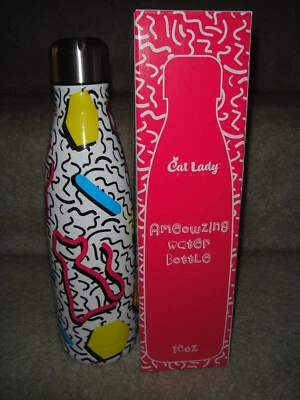 CAT LADY AMEOWZING 16 oz. BOTELLA DE AGUA DE ACERO INOXIDABLE INSULTADA ~NUEVA EN CAJA~LINDA Foto 1 de 4